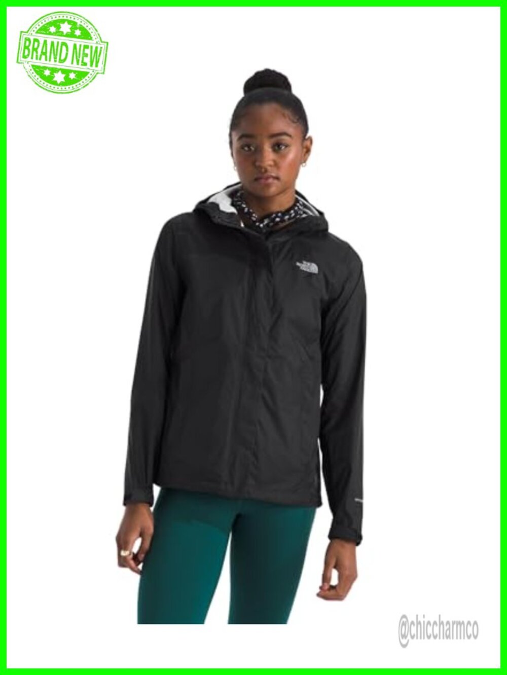 Waterproof Hooded Rain Jacket DryVent 2.5L Seam-Sealed
